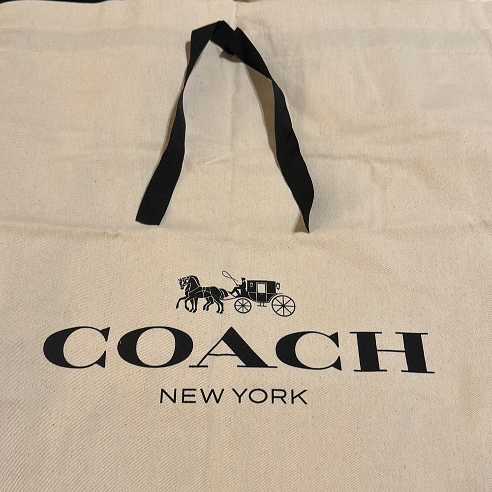 Coach Medium Dustbag Cream and Black Dustbag